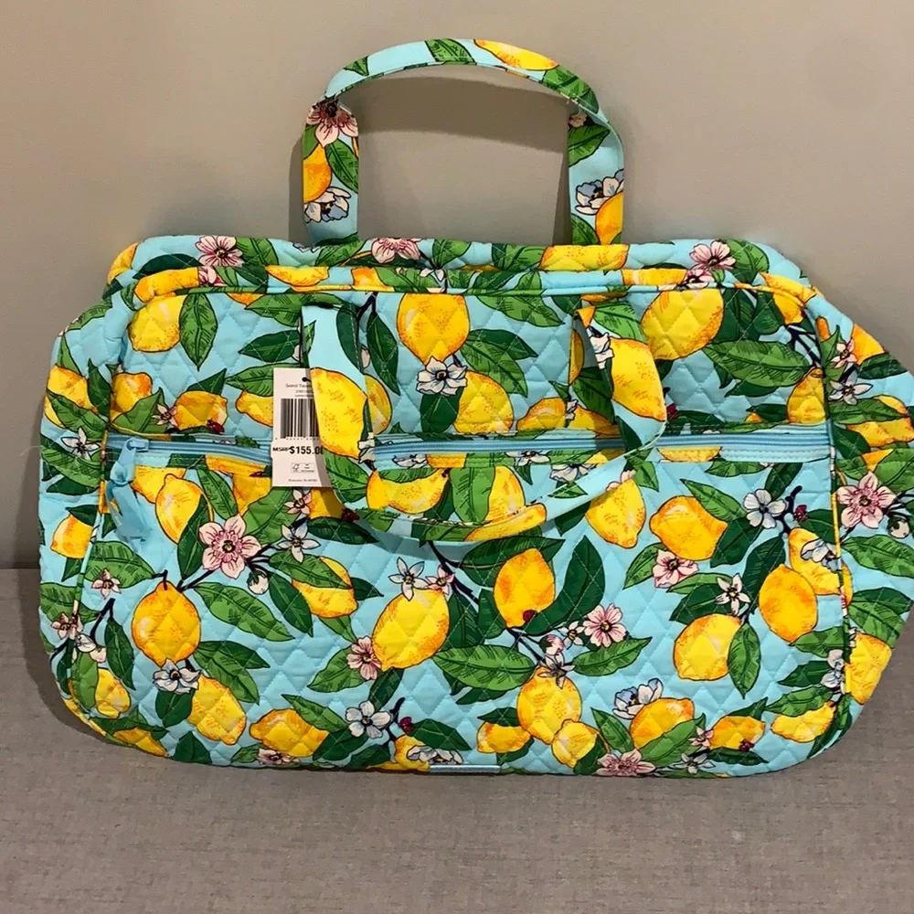‼️holiday sale-FIRM‼️ NWT vera bradley grand traveler duffel bag lemon grove - Picture 1 of 10